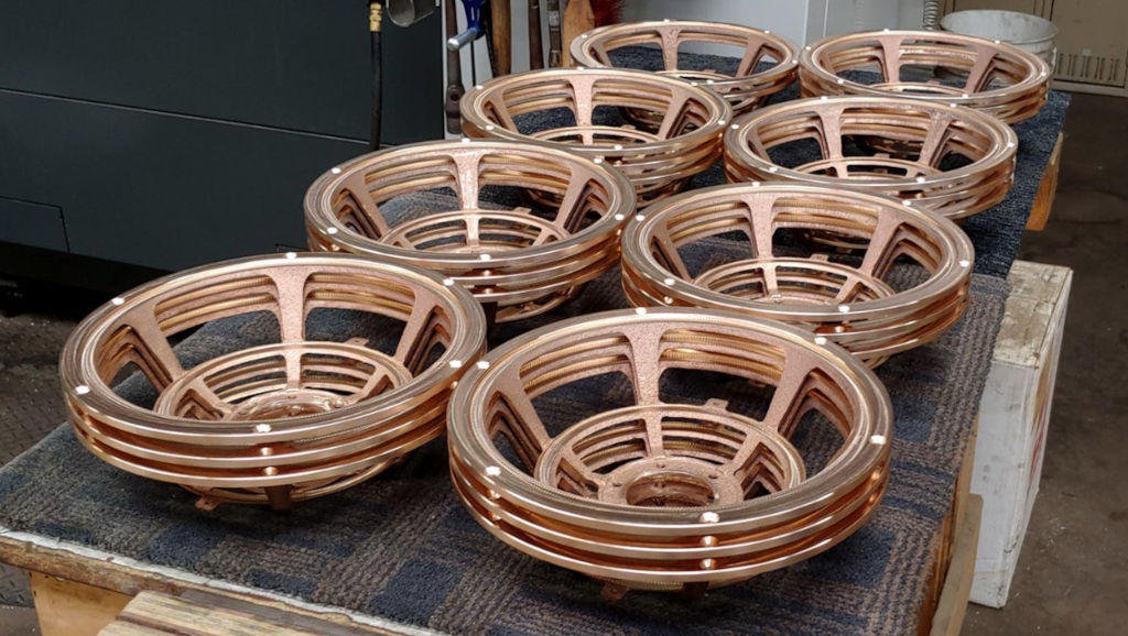 Bronze speaker baskets example
